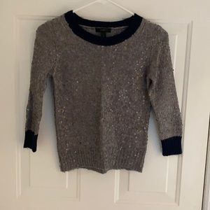 J. Crew Gray Sequined Sweater